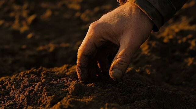 Golden Hour Soil: A Farmer's Touch