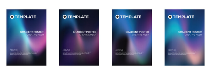 Gradient Poster Templates Creative Mesh Designs for Modern Branding