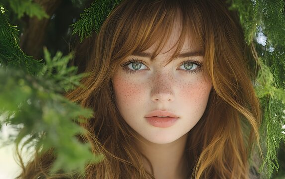 Woman, Forest, Portrait, Nature