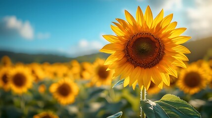 Obraz premium field of sunflowers