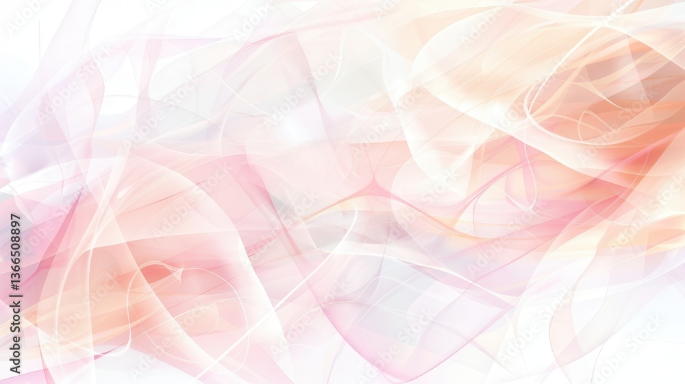 Aufkleber pastel abstract birthday frame with wavy lines and overlapping shapes for modern design