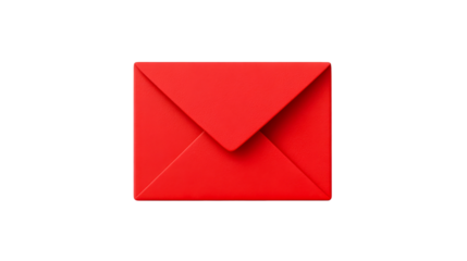 Red letter graphic on black background, cut out transparent