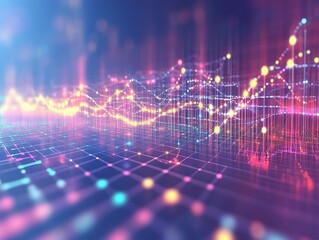 Visual representation of digital network connections and data analysis