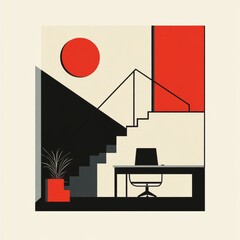 sleek graphic logo for non-resident office space

