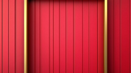 Red And Gold Geometric Background With Vertical Lines Texture