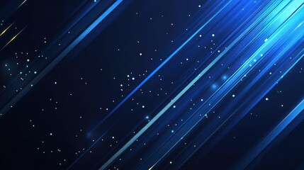 Abstract blue light streaks, dark background, futuristic design, website banner