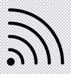 Wi-Fi Icon Vector - Wireless Internet Signal Symbol for Apps, Websites & Smart Devices - Minimalist Connectivity Design.