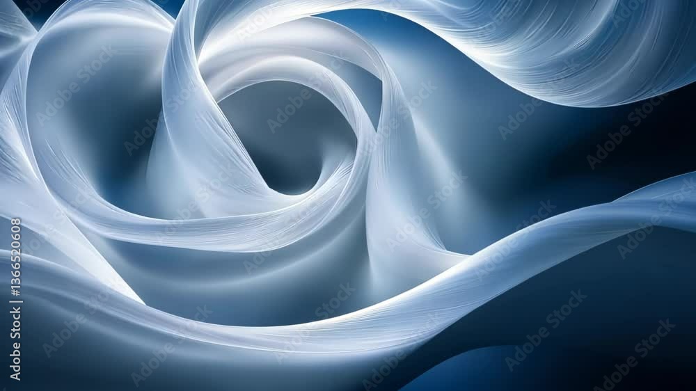 Poster elegant swirling patterns of fabric create a captivating display of movement and texture in soft lig
