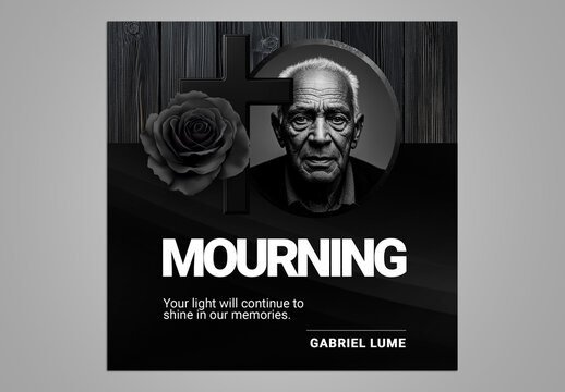 Official Mourning Template Social Media
