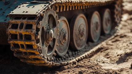 Muddy Tank Tracks on the Battlefield