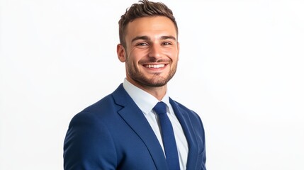 professional man with a confident smile in a suit

