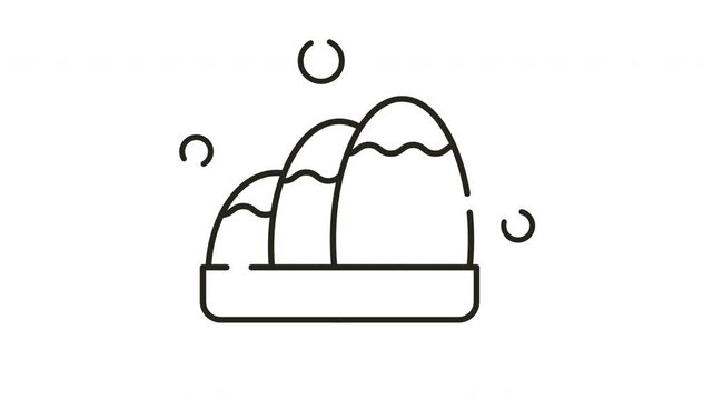 mountain icon animation outline