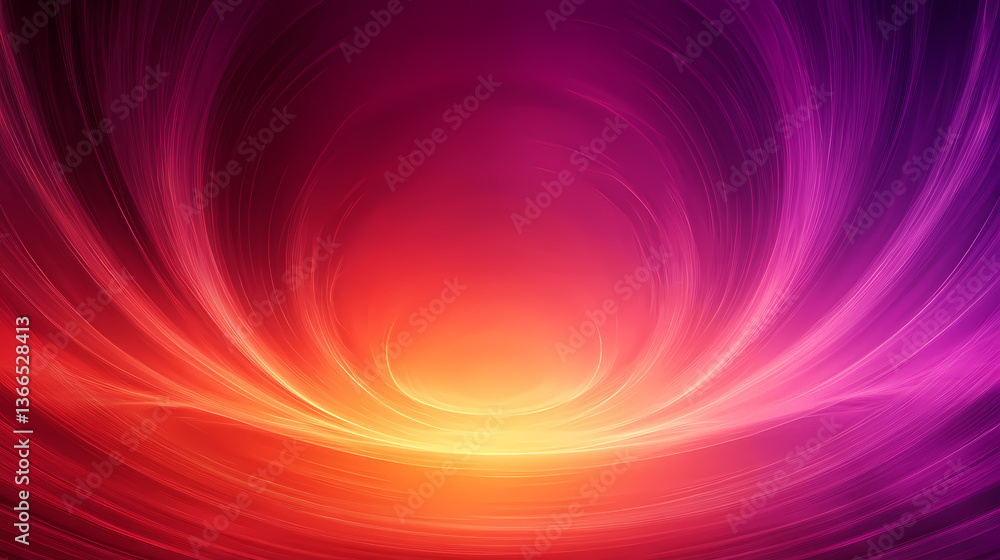 Wall mural fantasy abstract colorful background featuring lines with a red to orange to purple gradient and a c