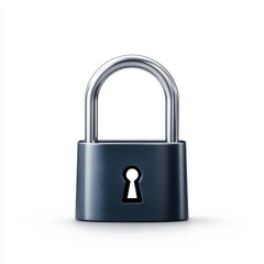 Naklejka premium Security Lock with Keyhole on White Background for Protection and Safety Illustration in Stock Photography