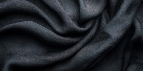 Fototapeta premium Draped Grey Fabric Texture with Soft Folds and Subtle Lighting
