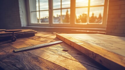 Crafting woodwork projects workshop photography warm light close-up creativity