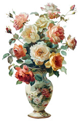 PNG Rose flower roses vase.