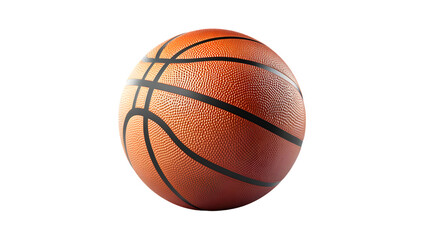Fototapeta premium A classic basketball on a black background ideal for sports fitness and recreation themes