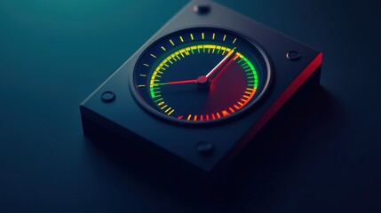 Precision Instrument Displaying Performance Levels with ColorCoded Zones for Monitoring and An