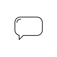 Fototapeta premium Clean Minimalist Speech Bubble Icon, Transparent Background, Communication Symbol, UI/UX, Web Graphics