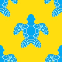 Ocean summer animals seamless turtles pattern for wrapping paper and fabrics and linens and kids clothes
