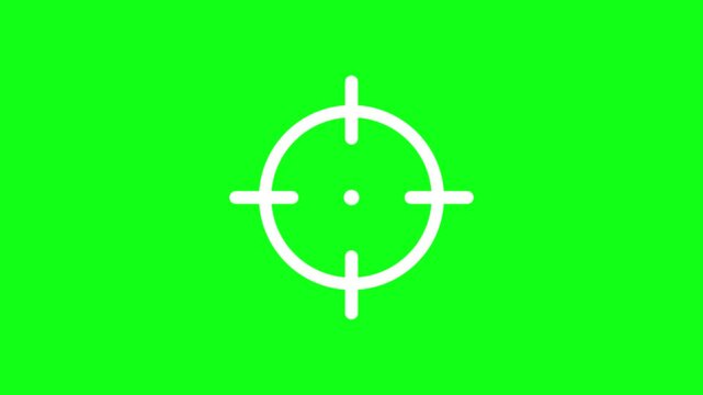 Target Crosshair Animation  Aim Focus HUD Overlay Effect aim or target animation with a green screen