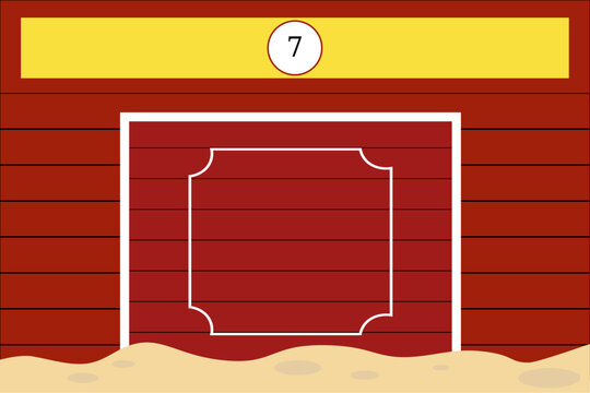 A red burladero in a bullring