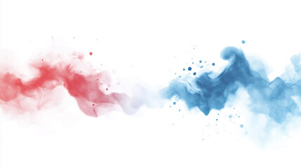 Obraz premium Vibrant Watercolor Background Features Dynamic Swirls of Red and Blue With Soft, Flowing Textures for an Artistic Touch