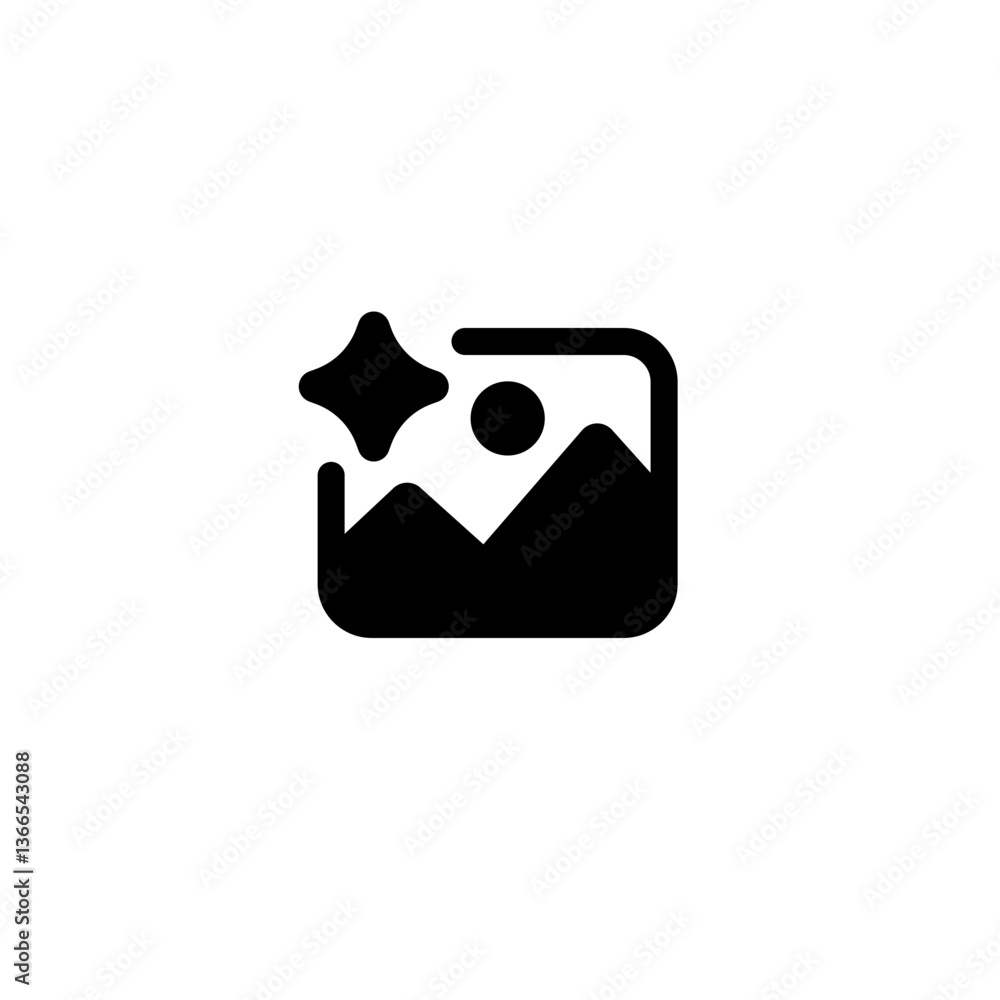 Poster ai symbol showcasing digital imaging capabilities. ideal for tech applications and design elements.