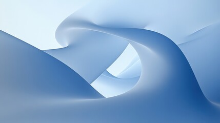 Abstract Blue Flowing Forms