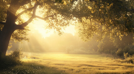 sunrise in the forest