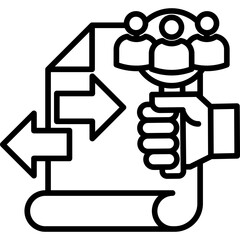 Customer Discovery bold line color icon