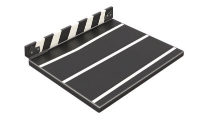 Clapperboard for Film Production Black and White Striped Slate with Hinged Top Ideal for Cine