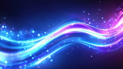 Abstract Neon Wave Background Design