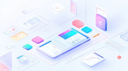 Fototapeta premium An AI powered system enhancing personal finance management by analyzing spending patterns, AI-assisted budgeting, and real-time expense tracking for smarter financial decision-making