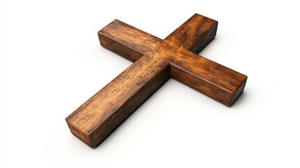 Wooden cross brown wood grain christian symbol jesus christ faith religion spiritual religious crucifix 99 cent store