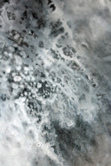 Fototapeta premium Close up of abstract condensation fog moisture looking like heavy clouds in space