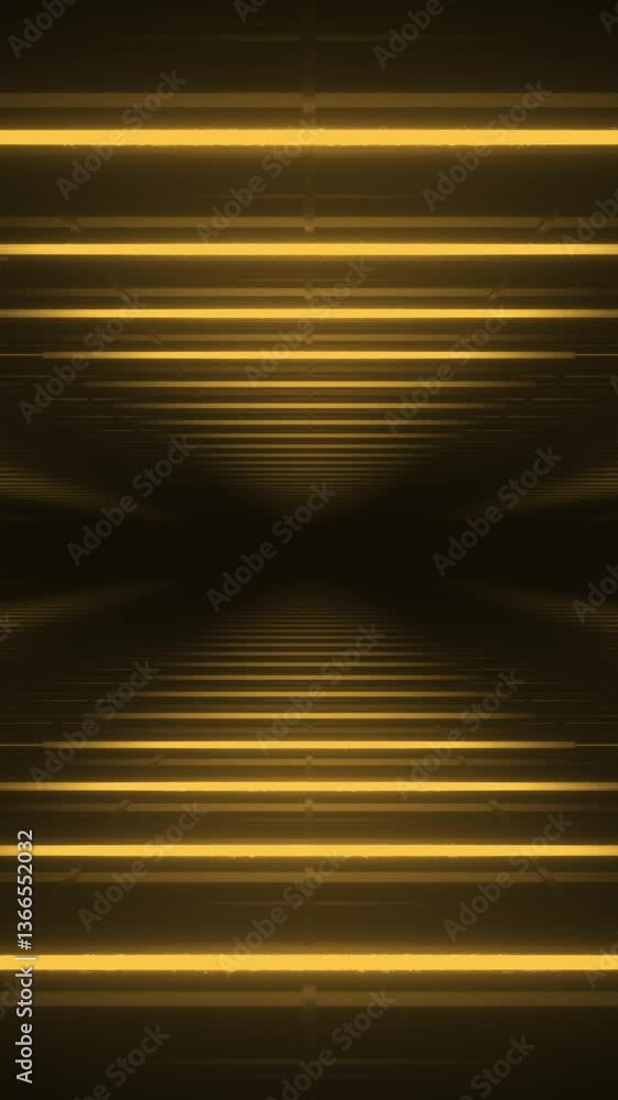 Poster abstract orange futuristic background. space from glowing neon light triangle tubes of astera on bla