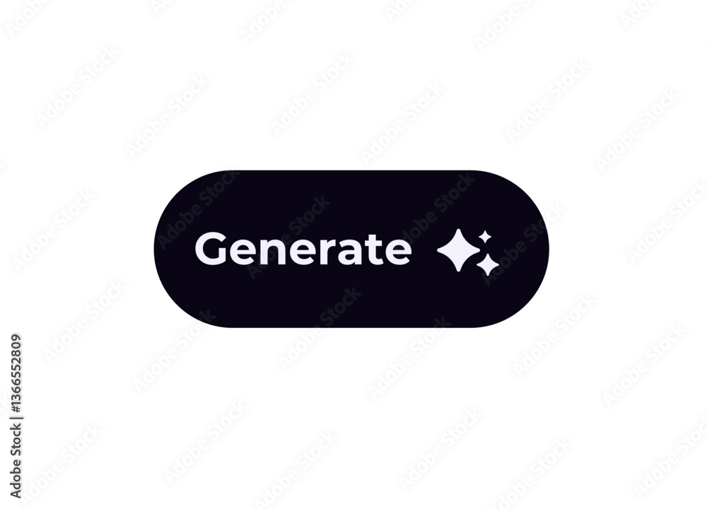 Poster ai button featuring a sparkle icon, perfect for an artificial intelligence interface.