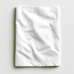 White bed sheet draped