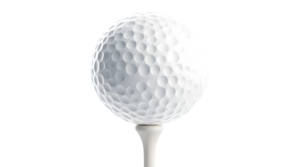 Golf Ball on Tee HighResolution Image for Sports Recreation and Design Projects