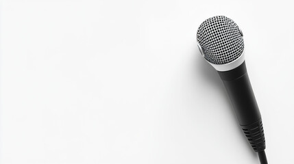 Black and White Minimalist Microphone Logo � Clean and Simple Audio Icon for Podcasts and Music Branding