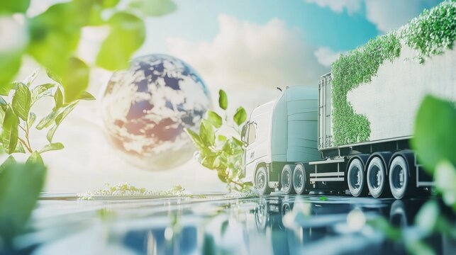 An AI powered system enhancing supply chain sustainability by analyzing resource usage, AI-assisted carbon footprint tracking, and real-time logistics optimization for greener supply chains