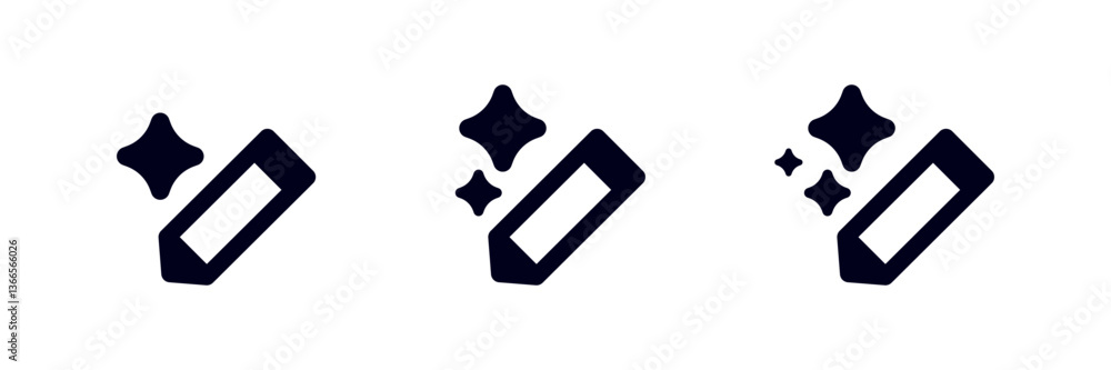 Aufkleber ai neural icons featuring clean symbols with sparkling design elements, ideal for technology topics.
