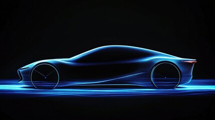 Futuristic Concept Car Silhouette