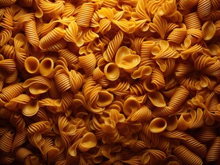 Background of different types of pasta