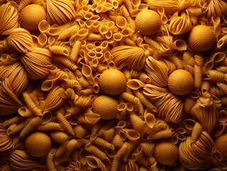 Background of different types of pasta