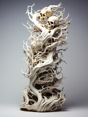 Skull and bones abstract