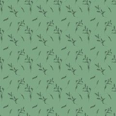 The image shows a Fern Drawer Liner, featuring a repeating pattern of green fern leaves on a green background