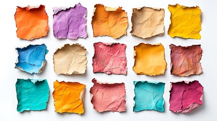 Shredded colorful paper textures for creative design projects